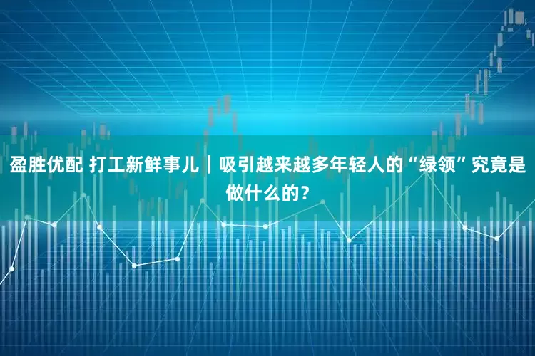 盈胜优配 打工新鲜事儿｜吸引越来越多年轻人的“绿领”究竟是做什么的？